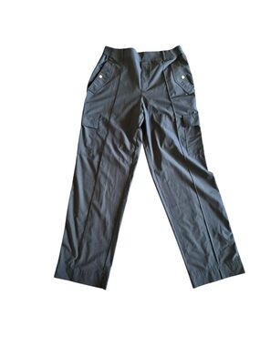 Athleta Dark Black Straight-Leg Cargo Pants